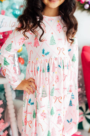 Very Merry L/S Pocket Twirl Dress-Mila & Rose ®
