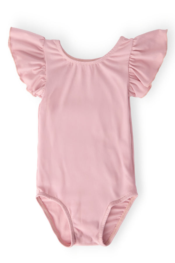Vintage Pink S/S Flutter Sleeve Leotard | Mila & Rose Vintage Pink S/S Flutter Sleeve Leotard | Mila & Rose