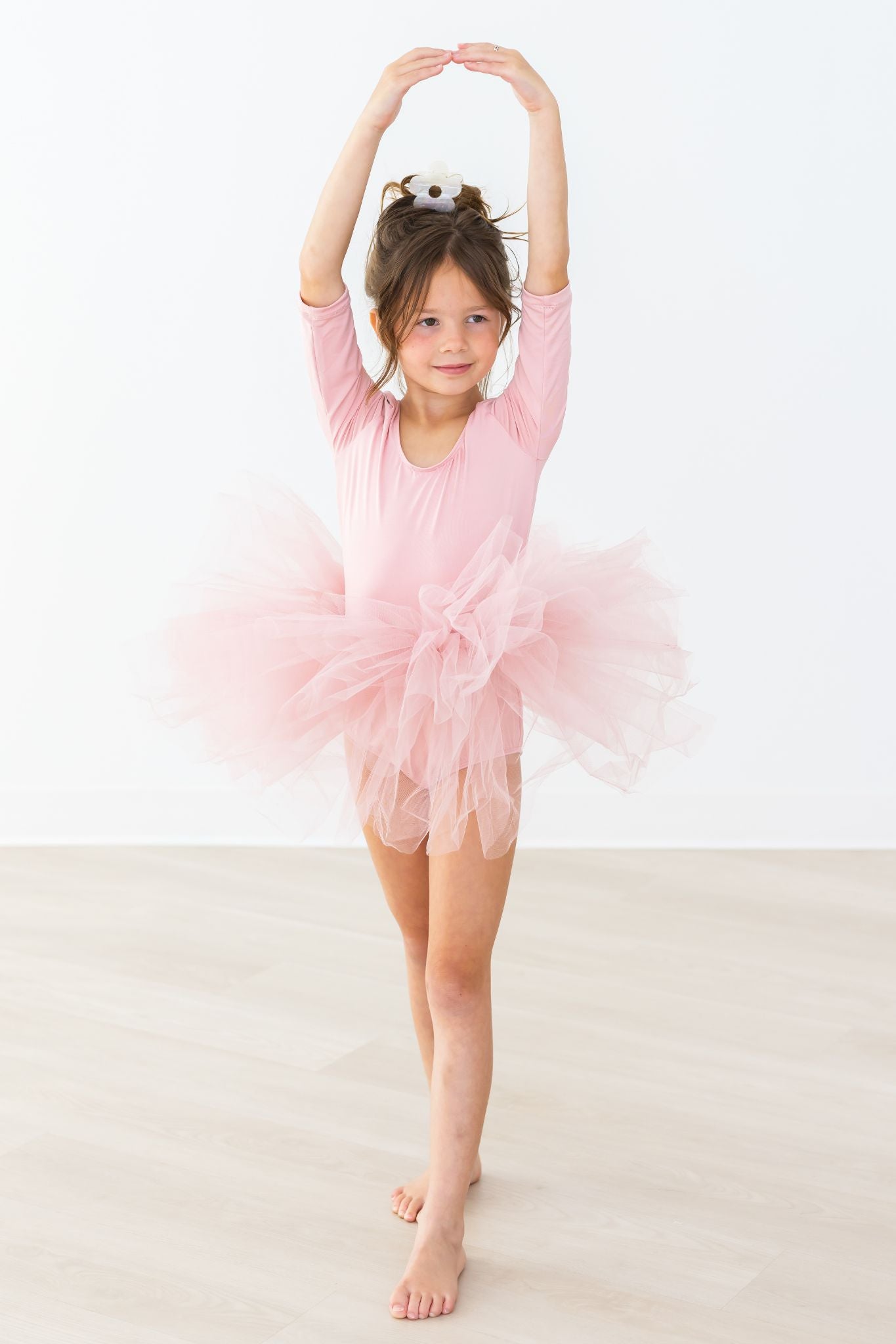 Girls' Vintage Pink 3/4 Tutu Leotard Size: 12-24m By Mila & Rose Girls' Vintage Pink 3/4 Tutu Leotard Size: 12-24m By Mila & Rose