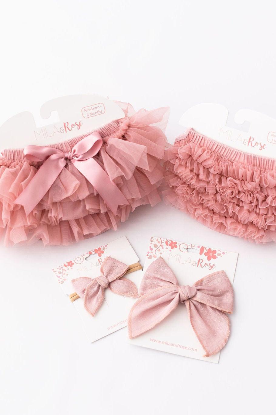 Vintage Pink Ruffle Tutu Bloomer-Mila & Rose ®