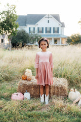 Vintage Pink Velvet Twirl Dress-Mila & Rose ®