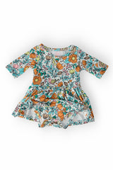 Vintage Vibes 3/4 Sleeve Twirl Bodysuit-Mila & Rose ®