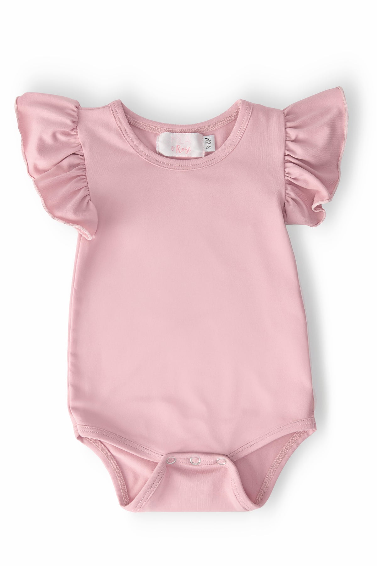Vintage Pink S/S Flutter Bodysuit-Mila & Rose ®