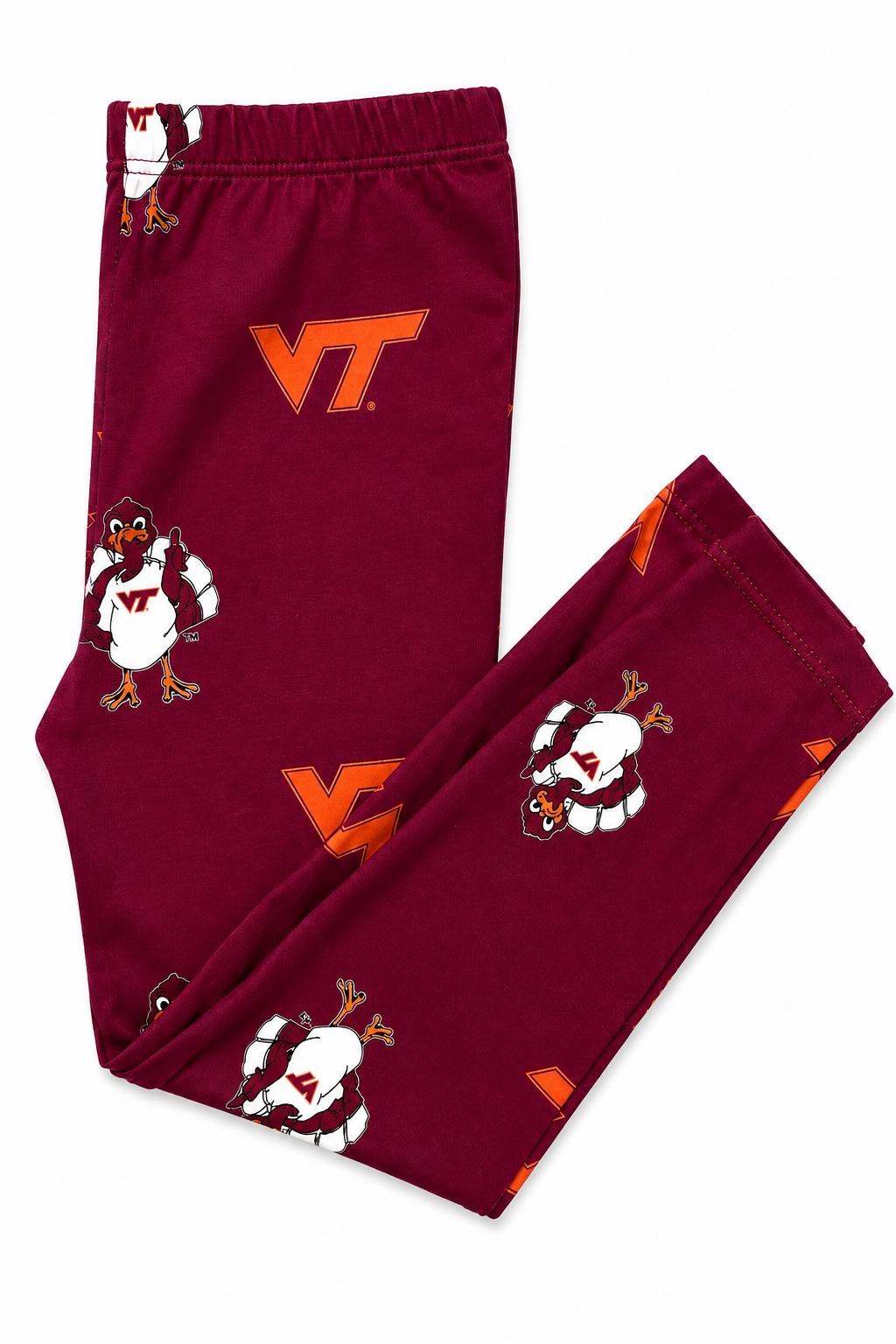 Virginia Tech Maroon Hokie Leggings-Mila & Rose ®
