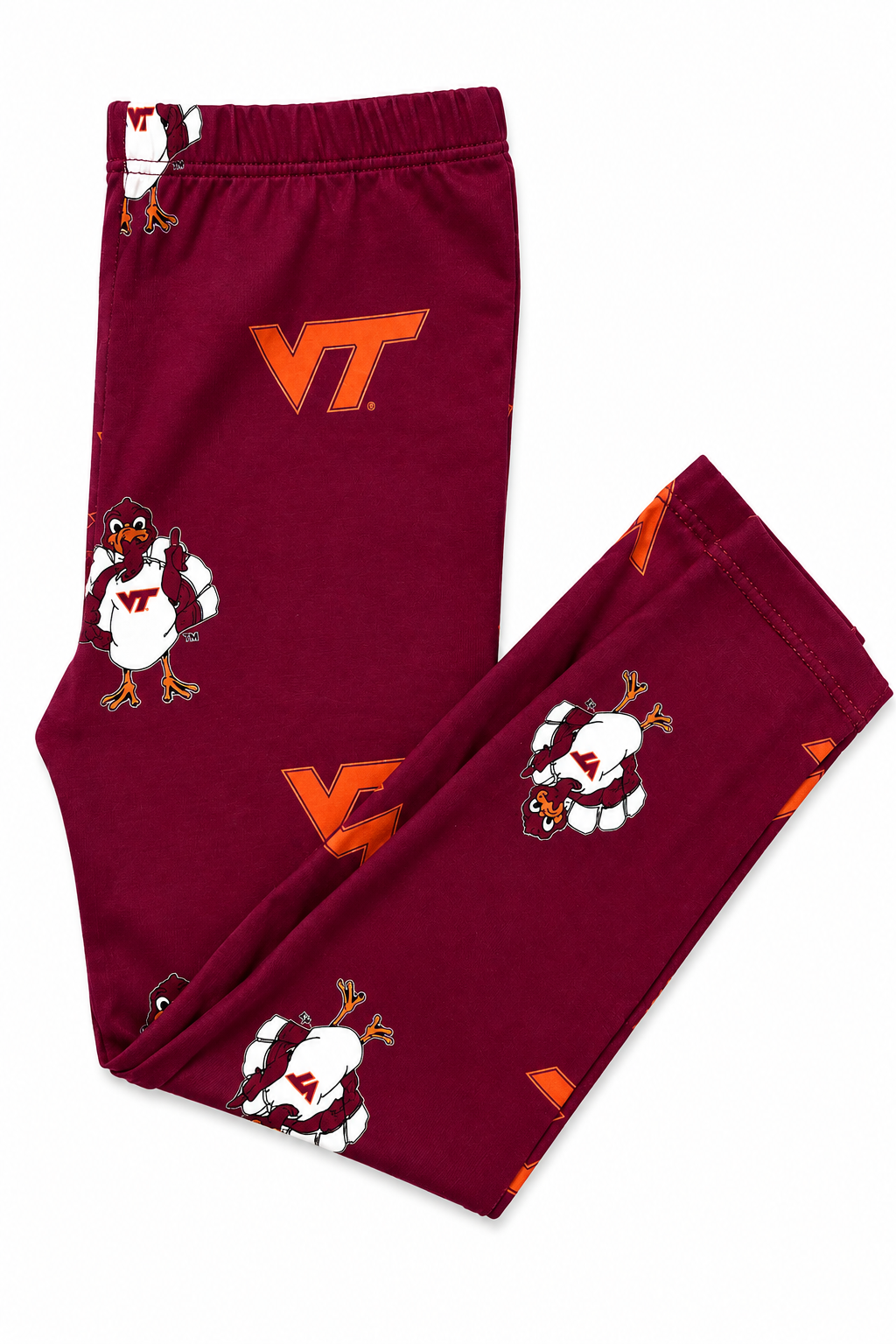 Virginia Tech Maroon Hokie Leggings