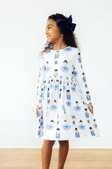 Waltz of the Snowflakes L/S Pocket Twirl Dress-Mila & Rose ®