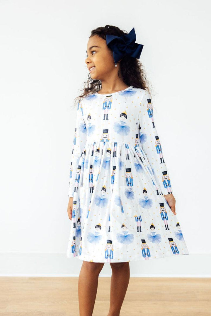 Waltz of the Snowflakes L/S Pocket Twirl Dress-Mila & Rose ®
