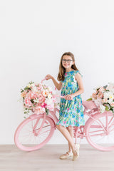 Watercolor Butterflies Flutter Sleeve Twirl Dress-Mila & Rose ®