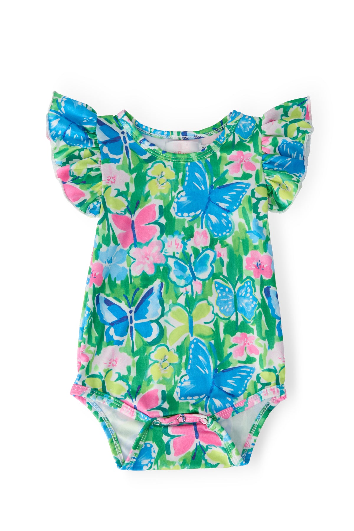 Watercolor Butterflies S/S Flutter Bodysuit-Mila & Rose ®