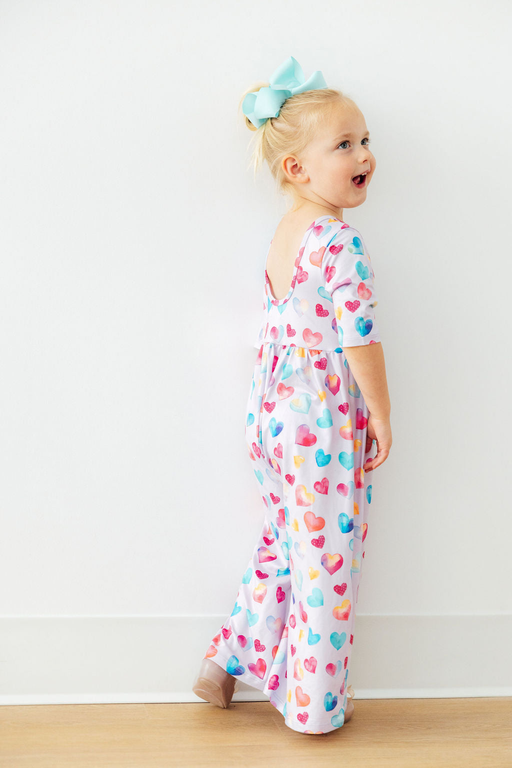Watercolor Kisses Wide Leg Jumpsuit-Mila & Rose ®