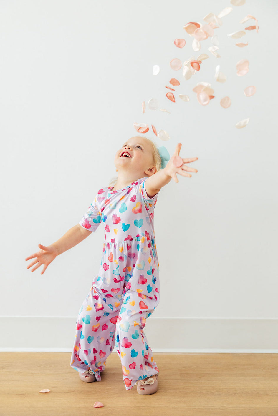 Watercolor Kisses Wide Leg Jumpsuit-Mila & Rose ®