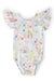 Watercolor Rainbows S/S Flutter Sleeve Leotard-Mila & Rose ®