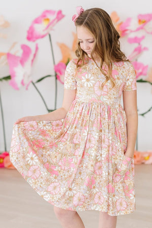 What's Up Buttercup S/S Pocket Twirl Dress-Mila & Rose ®