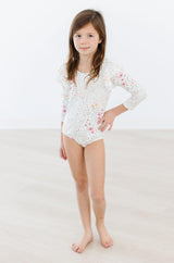 Whimsical Wildflowers L/S Flutter Sleeve Leotard-Mila & Rose ®