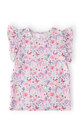 Whimsical Woods S/S Ruffle Tee-Mila & Rose ®