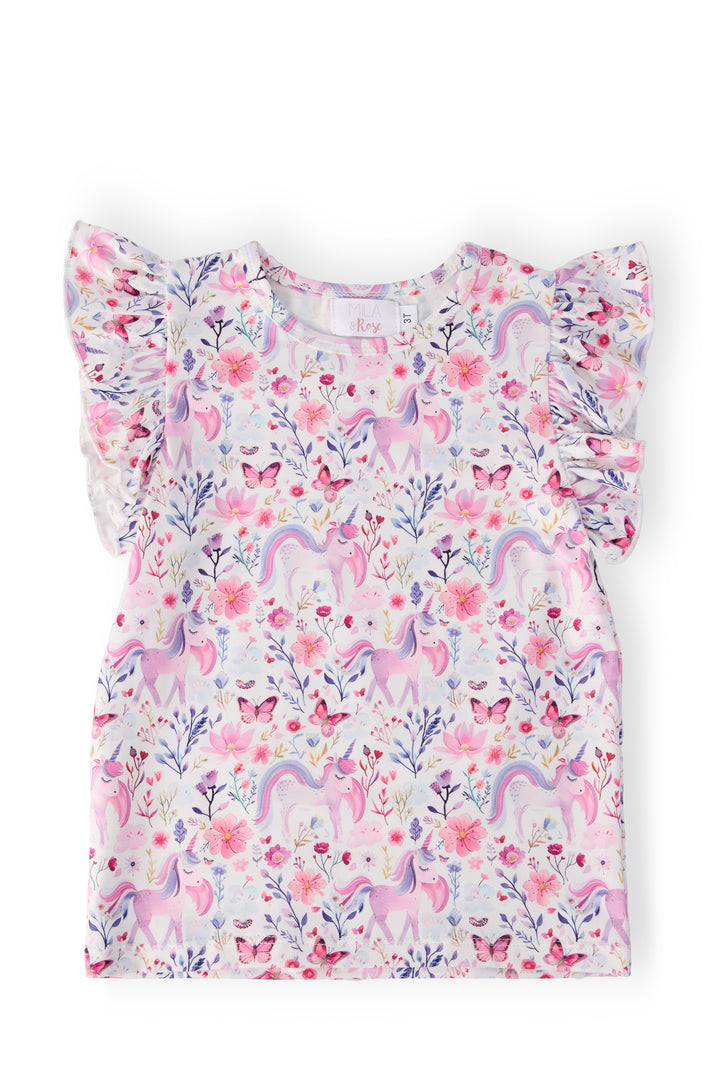 Whimsical Woods S/S Ruffle Tee-Mila & Rose ®