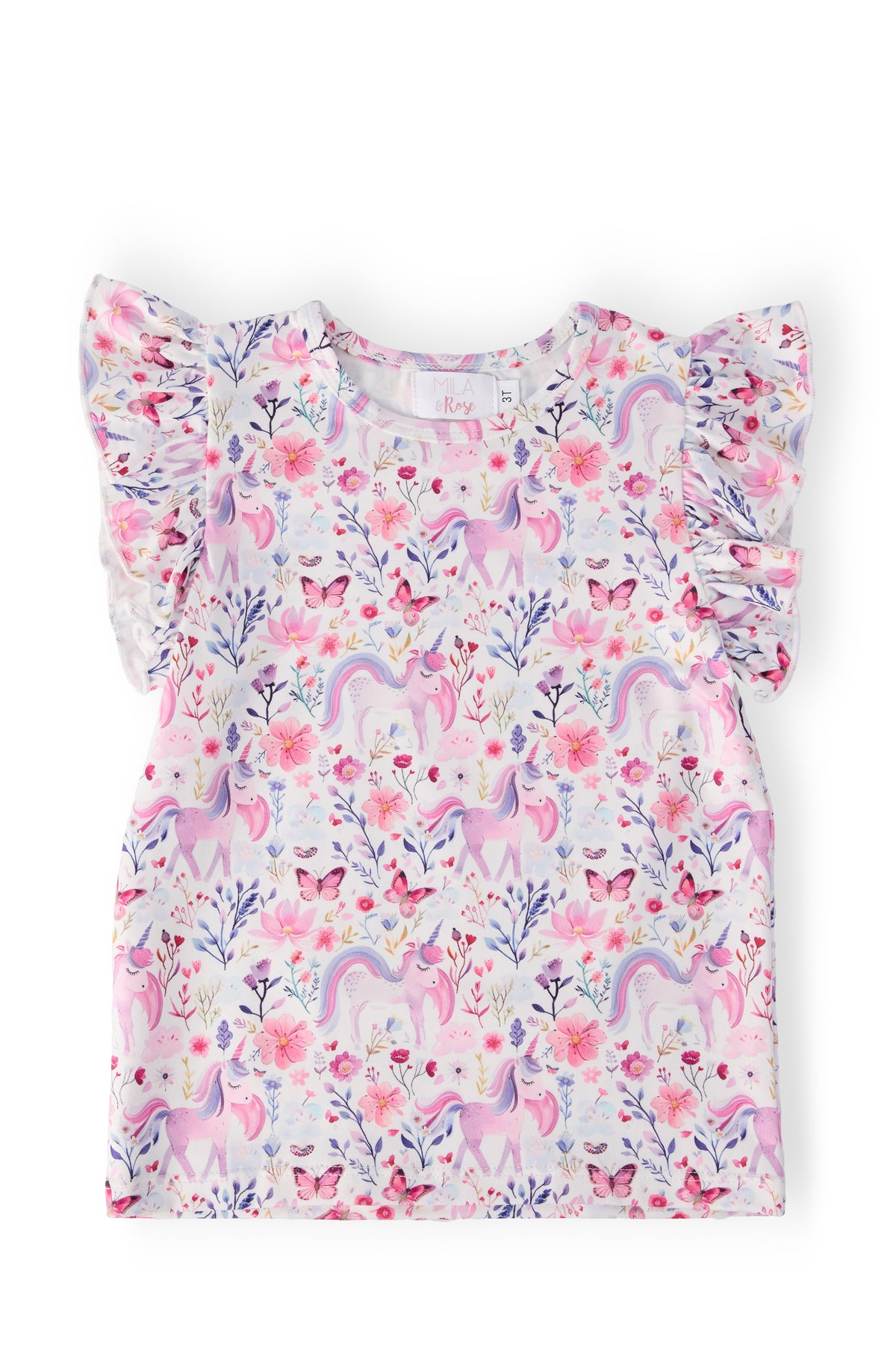Whimsical Woods S/S Ruffle Tee-Mila & Rose ®