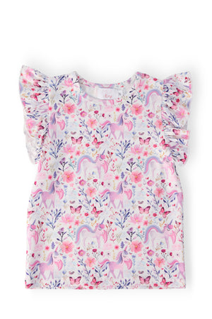 Whimsical Woods S/S Ruffle Tee-Mila & Rose ®