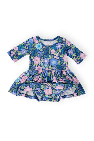 Whimsy 3/4 Sleeve Twirl Bodysuit-Mila & Rose ®