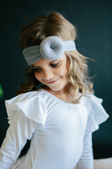 White L/S Flutter Sleeve Leotard-Mila & Rose ®