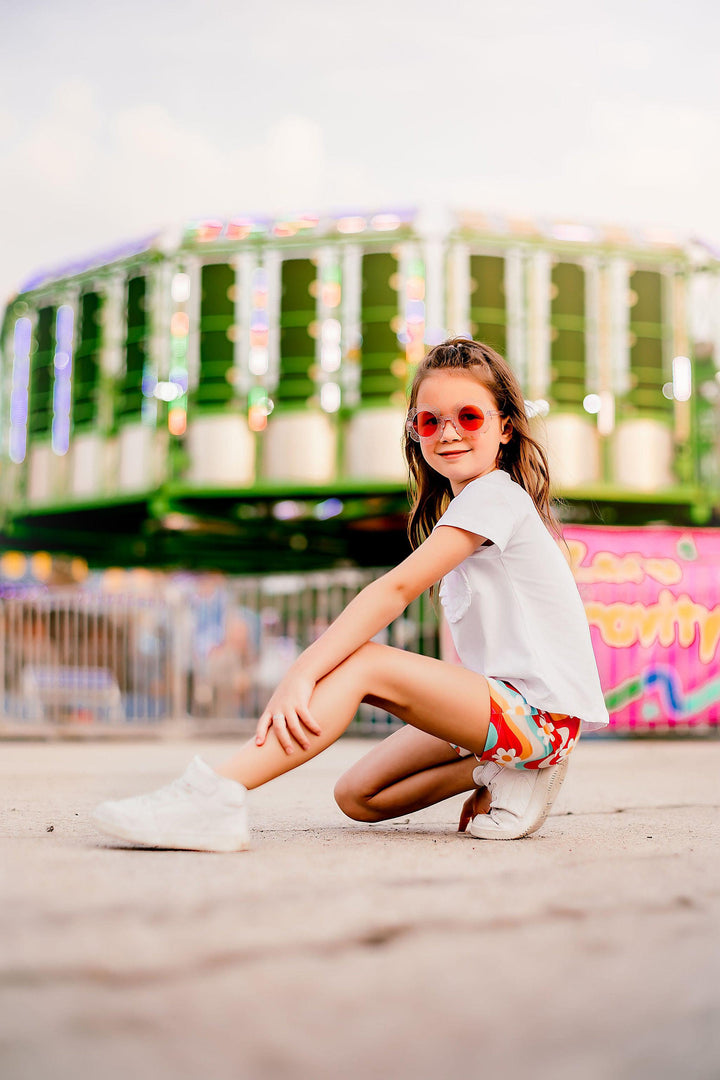 White Ruffle Pocket Tee-Mila & Rose ®