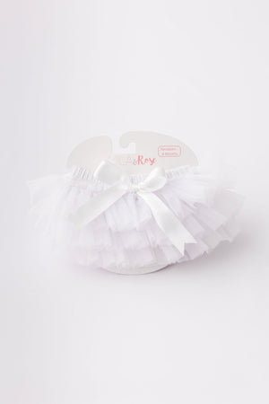 White Ruffle Tutu Bloomer-Mila & Rose ®