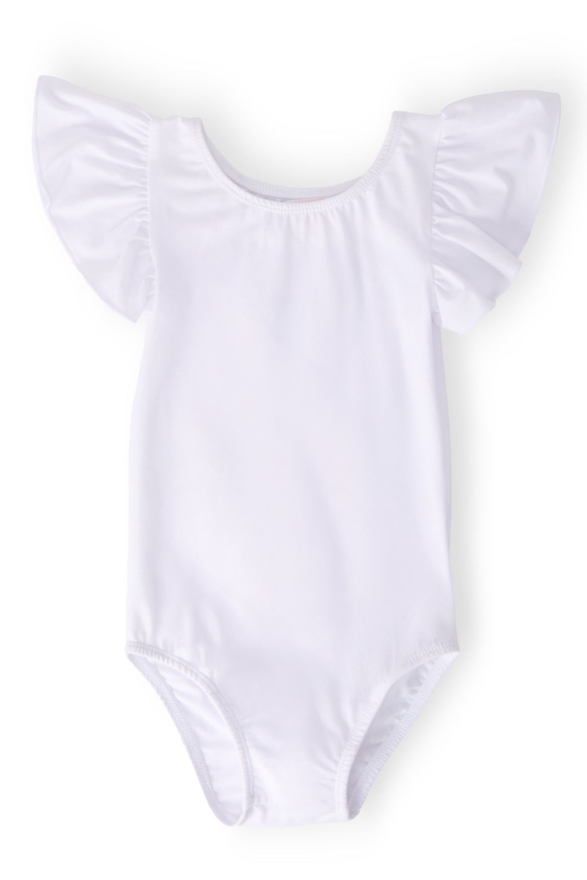White S/S Flutter Sleeve Leotard-Mila & Rose ®