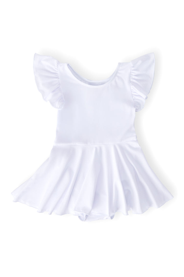 White S/S Twirl Leotard-Mila & Rose ®