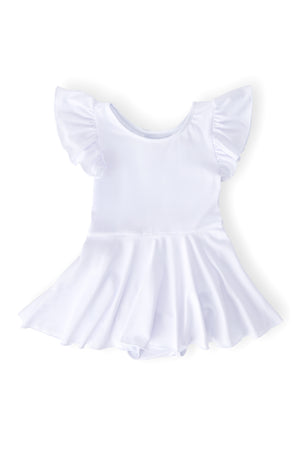 White S/S Twirl Leotard-Mila & Rose ®