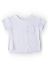 White Ruffle Pocket Tee-Mila & Rose ®