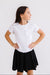 White Ruffle Pocket Tee-Mila & Rose ®