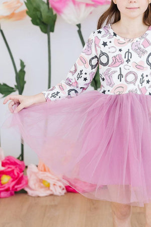 (S) Wild West L/S Tutu Dress-Mila & Rose ®