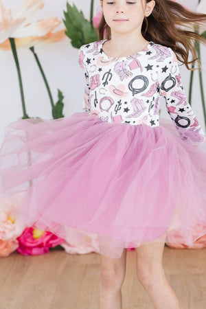 (S) Wild West L/S Tutu Dress-Mila & Rose ®