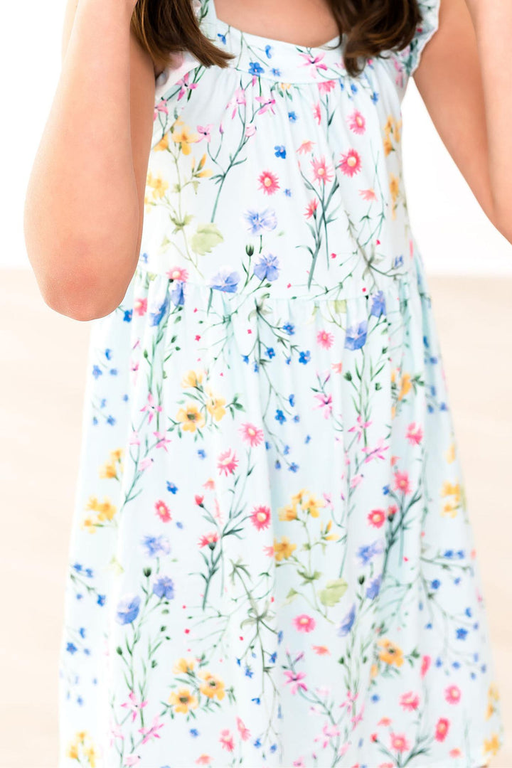 Wild Woods Ruffle Cross Back Dress-Mila & Rose ®