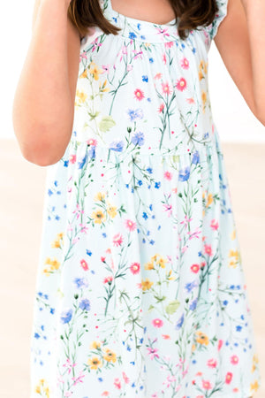 Wild Woods Ruffle Cross Back Dress-Mila & Rose ®