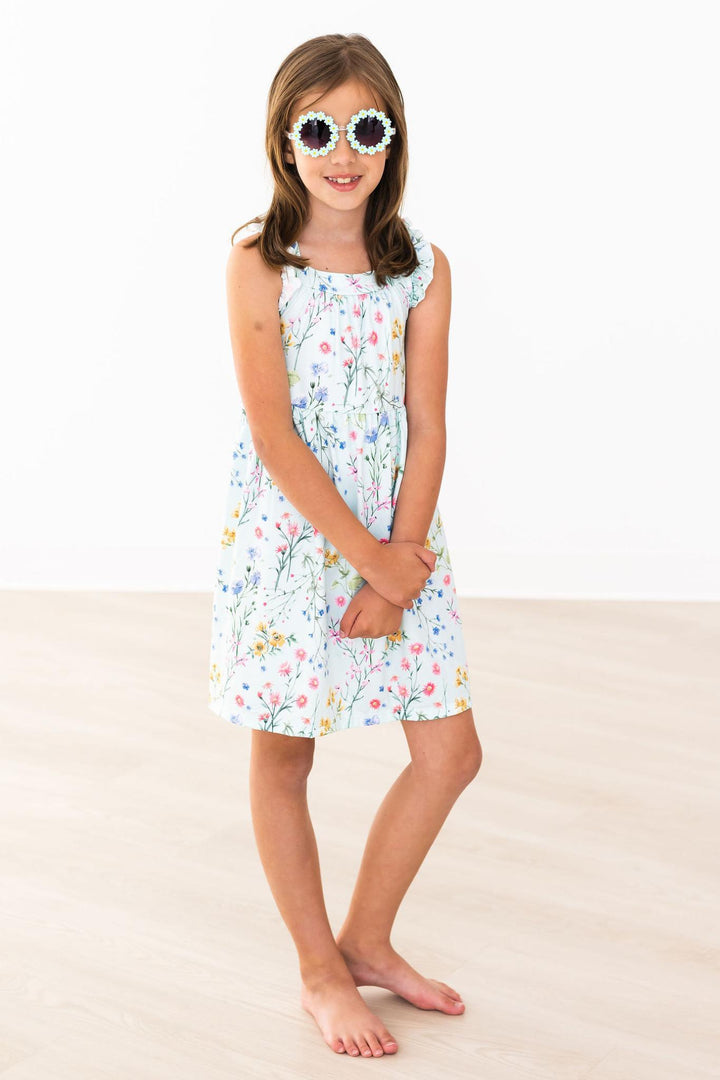 Wild Woods Ruffle Cross Back Dress-Mila & Rose ®