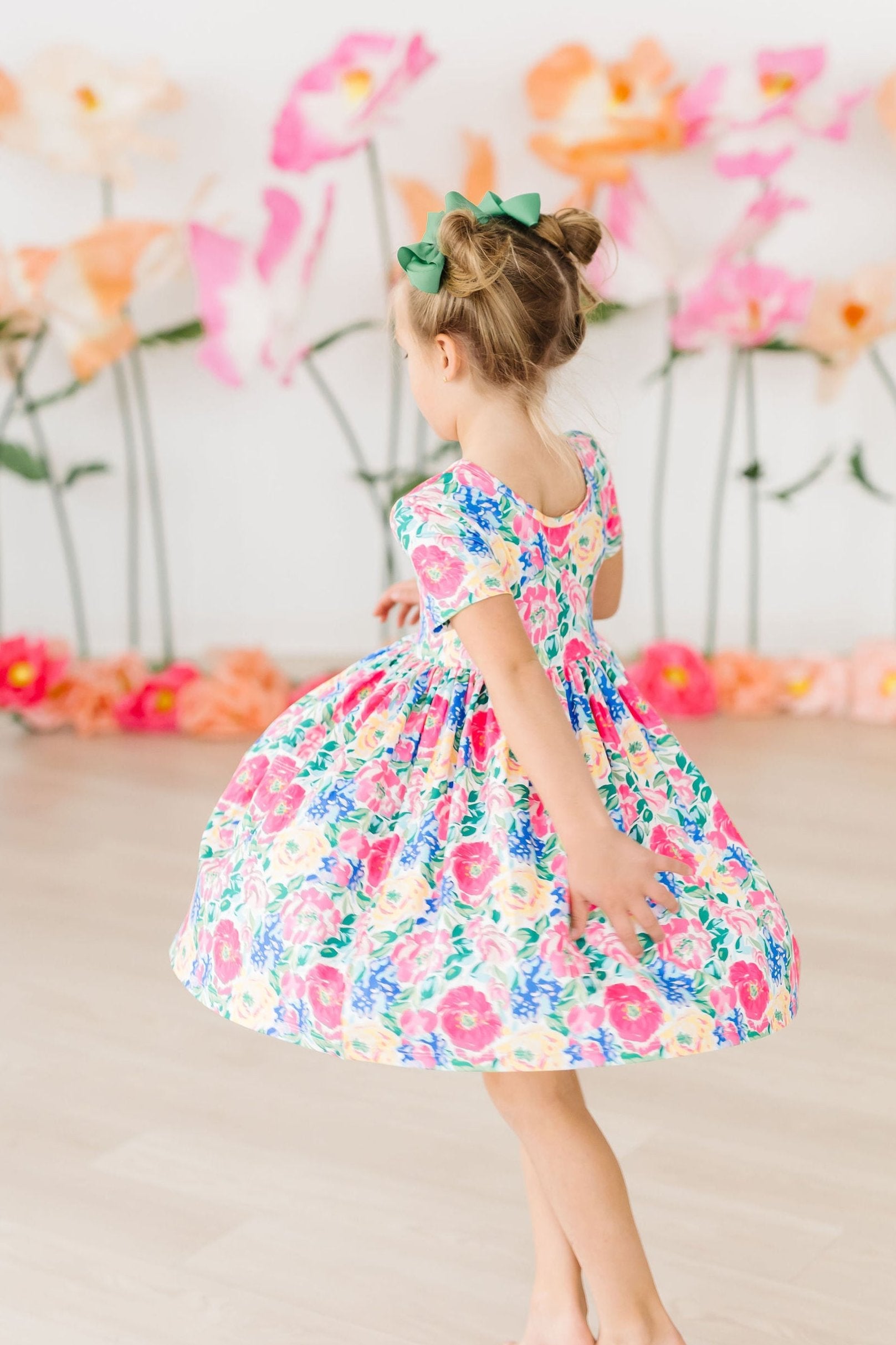 wildflower dress Sea Midi Fairy Tong Dress your little flower girl in wildflower magic for her biggest day Girls' Wildflower Wishes Pocket Twirl