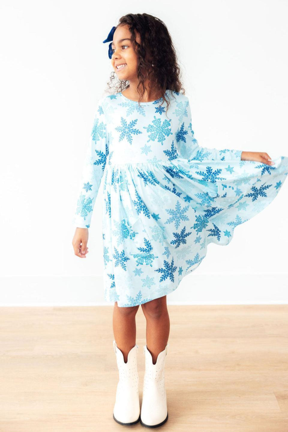 Winter Wonderland L/S Pocket Twirl Dress-Mila & Rose ®