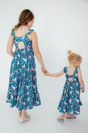 Wish Upon a Unicorn Ruffle Maxi Dress-Mila & Rose ®