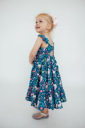 Wish Upon a Unicorn Ruffle Maxi Dress-Mila & Rose ®