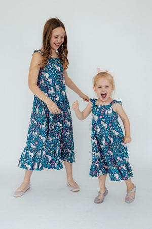 Wish Upon a Unicorn Ruffle Maxi Dress-Mila & Rose ®