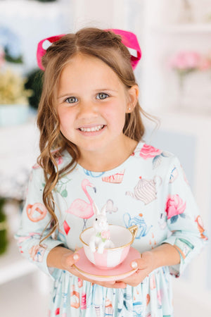 Wonderland 3/4 Sleeve Pocket Twirl Dress-Mila & Rose ®