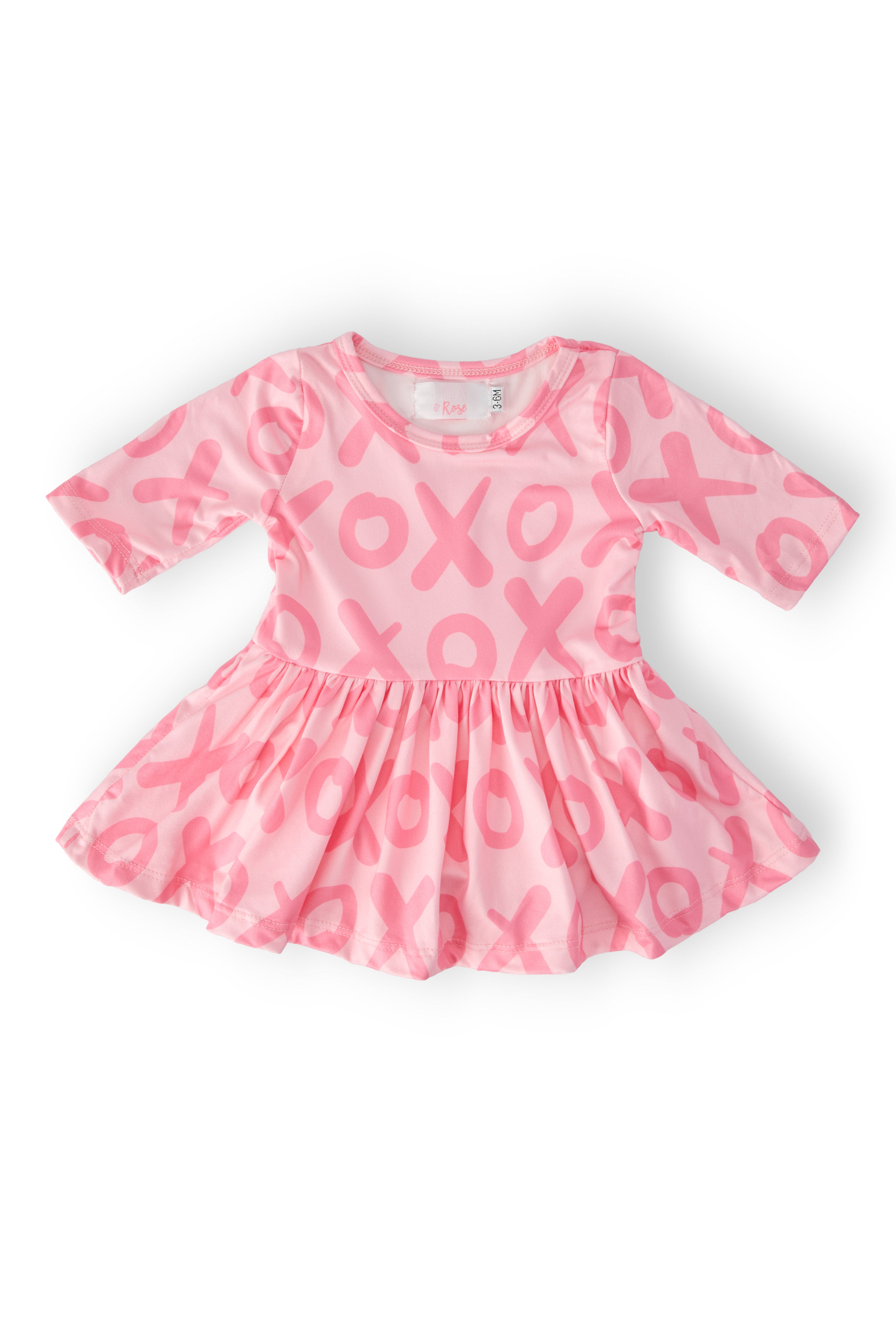 XOXO 3/4 Sleeve Twirl Bodysuit-Mila & Rose ®