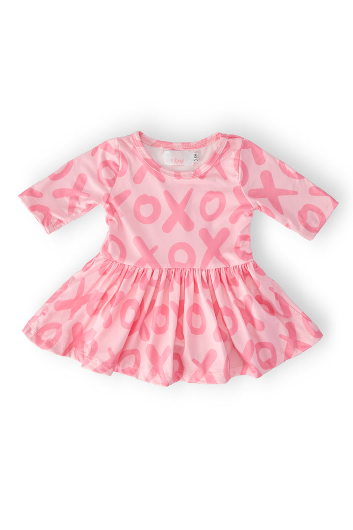XOXO 3/4 Sleeve Twirl Bodysuit-Mila & Rose ®