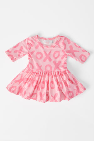 XOXO 3/4 Sleeve Twirl Bodysuit-Mila & Rose ®