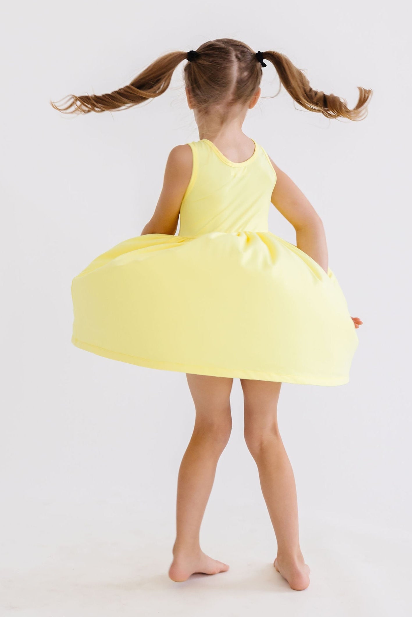 Girls' Yellow Tank Pocket Twirl Dress Size: 4T Toddler By Mila & Rose Girls' Yellow Tank Pocket Twirl Dress Size: 4T Toddler By Mila & Rose