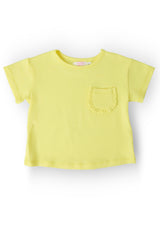 Yellow Ruffle Pocket Tee-Mila & Rose ®