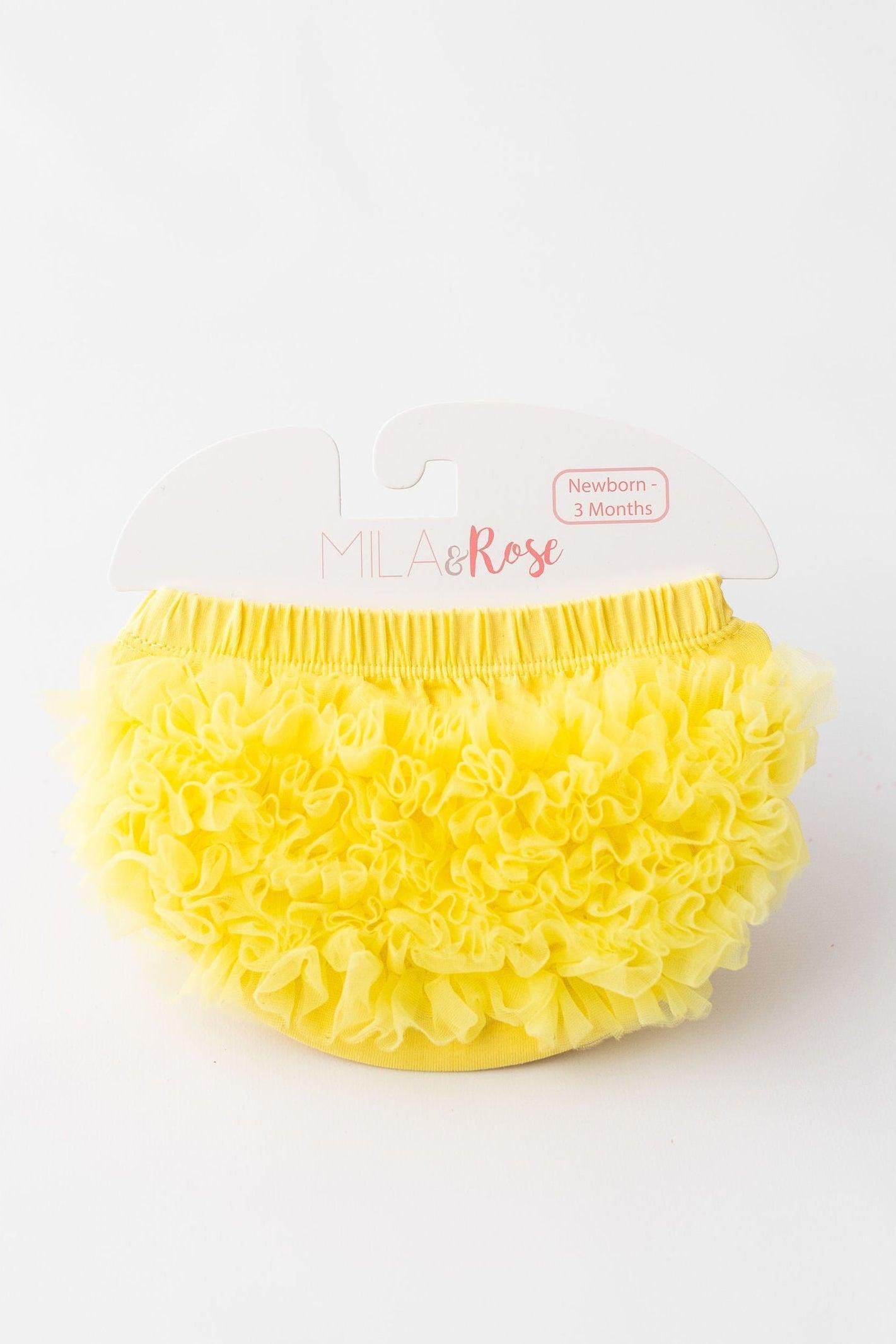 Yellow Ruffle Bum Bloomer-Mila & Rose ®