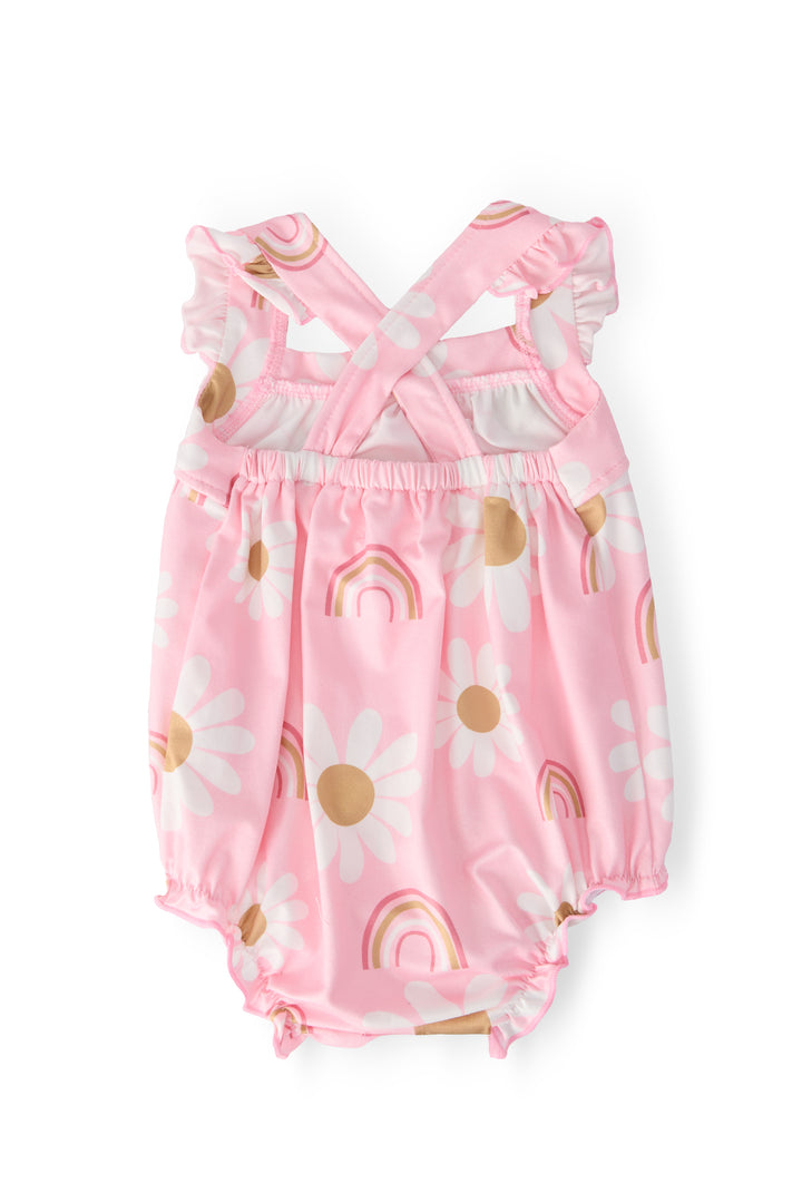 You are My Sunshine Ruffle Cross Back Romper-Mila & Rose ®