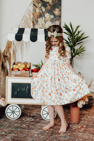 You're a Peach S/S Pocket Twirl Dress-Mila & Rose ®